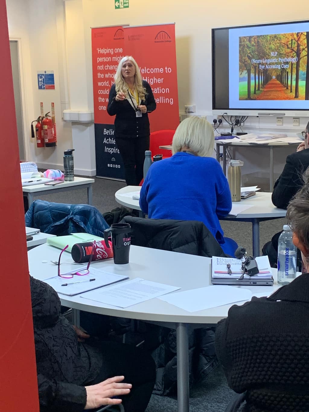 Sonya Hudson presenting to a group in a training room
